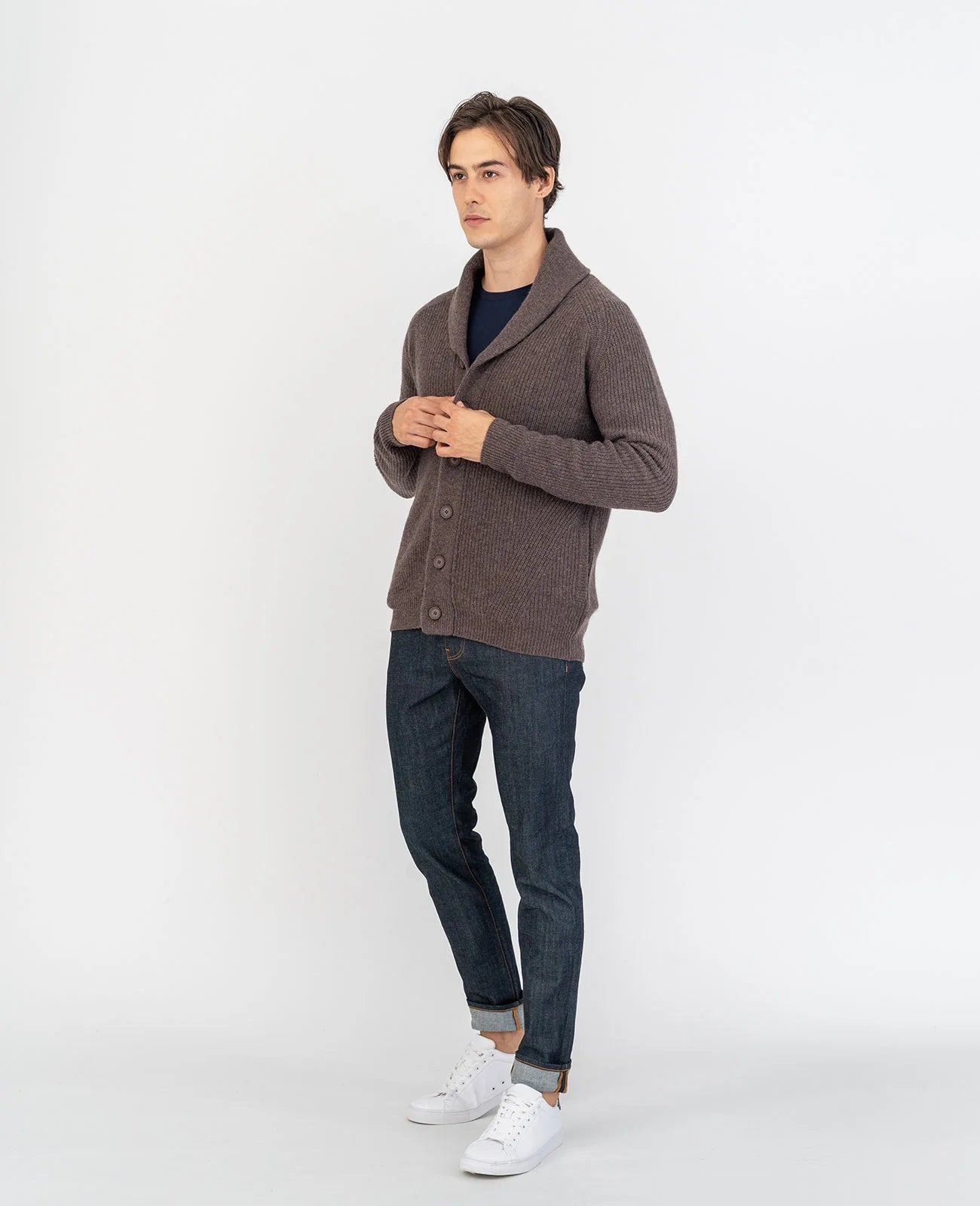 Cashmere Shawl Collar Cardigan