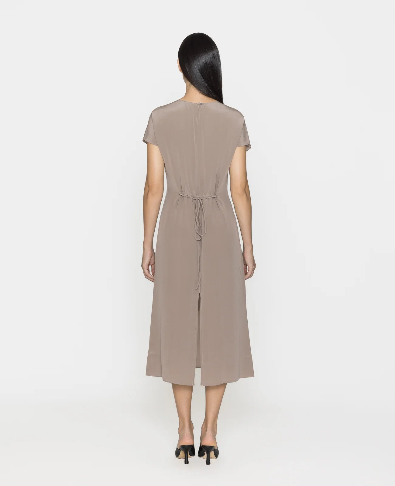 Silk Drawstrings Dress
