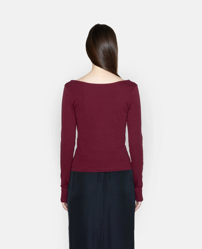 Supima 2way Ribbed Long Sleeve Tee