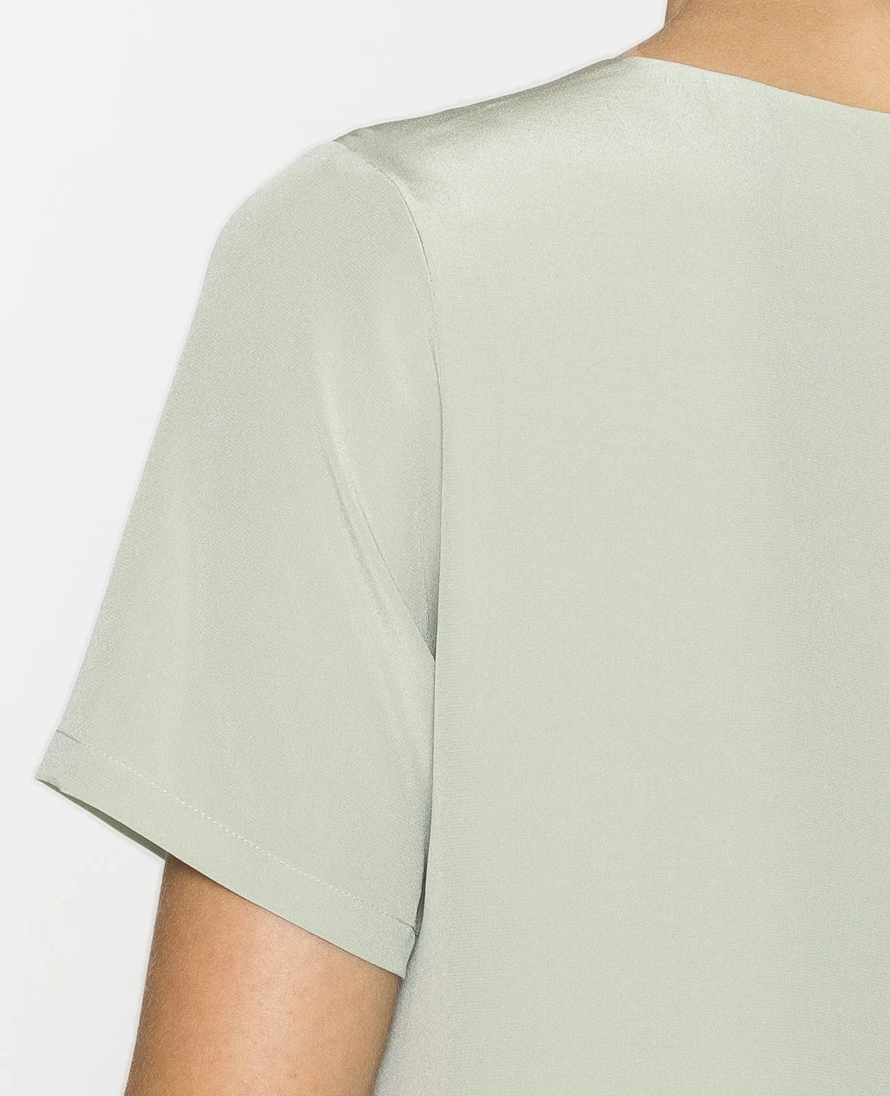 Silk V-neck Tee Dress
