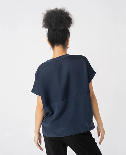 Silk Dropped Shoulder Tee