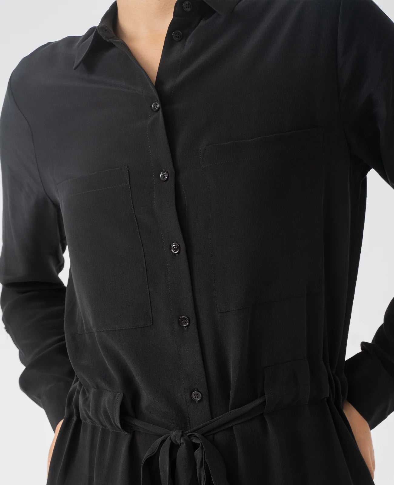 Silk Shirt Dress