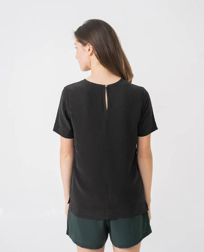 Silk Crew Neck Tee