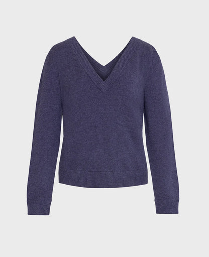 Cashmere Double V-Neck Sweater