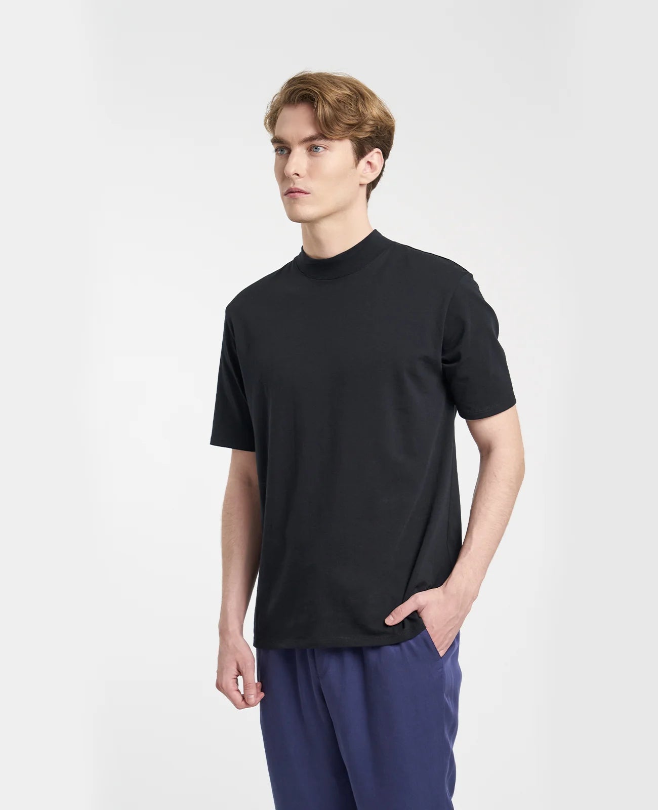 Supima High Neck Tee