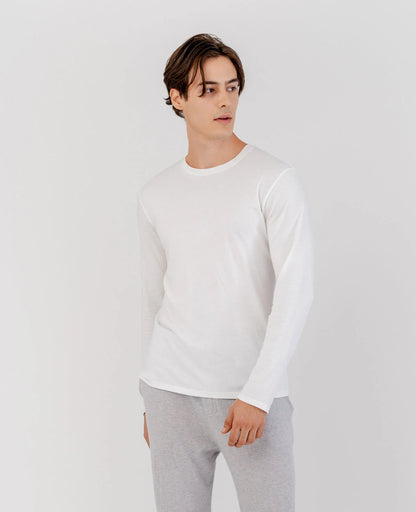 Organic Pima Cotton Long Sleeve Crew Neck Tee