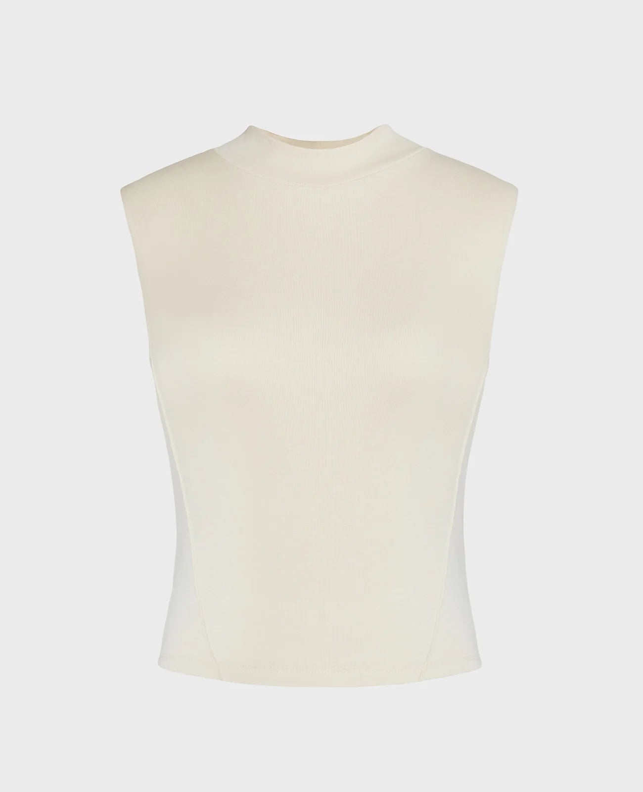 Supima Mock Neck Ribbed Tank