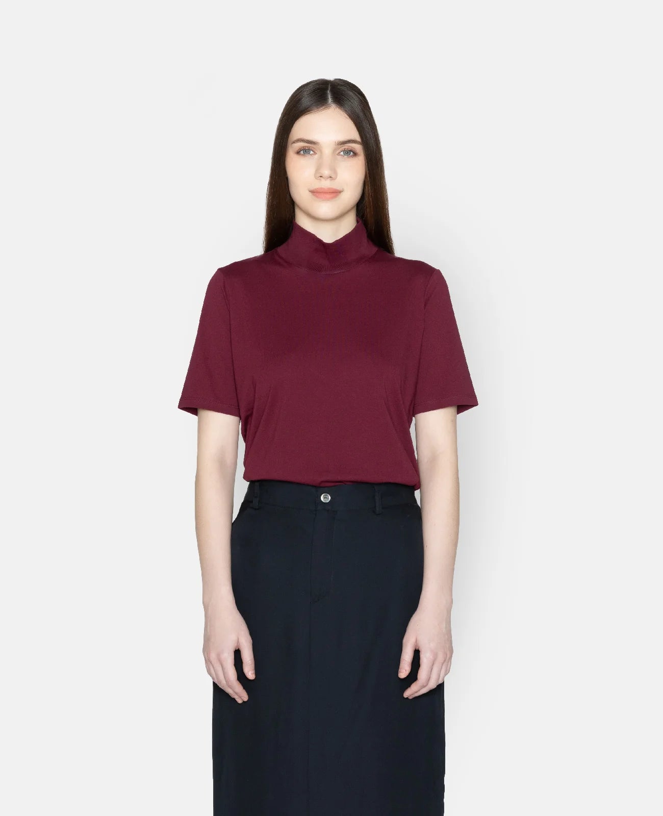 Supima High Neck Tee