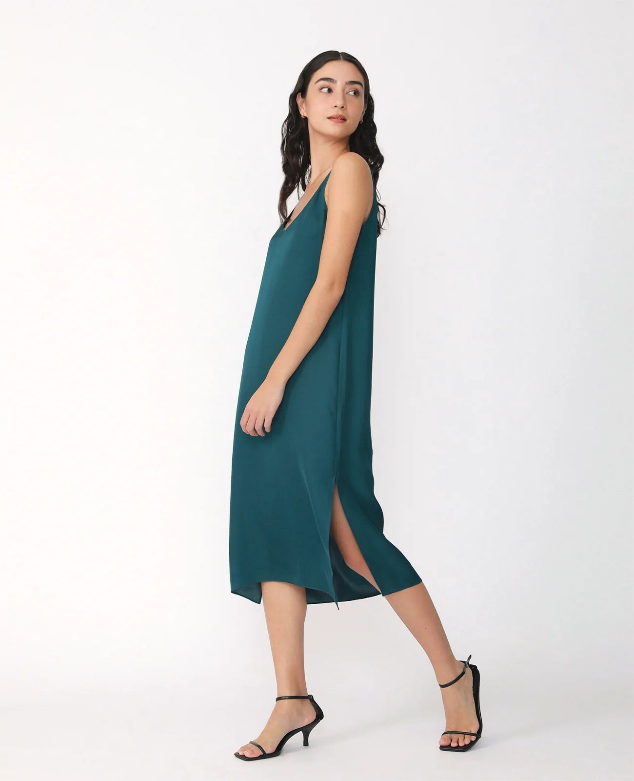 Silk Signature V Slip Dress