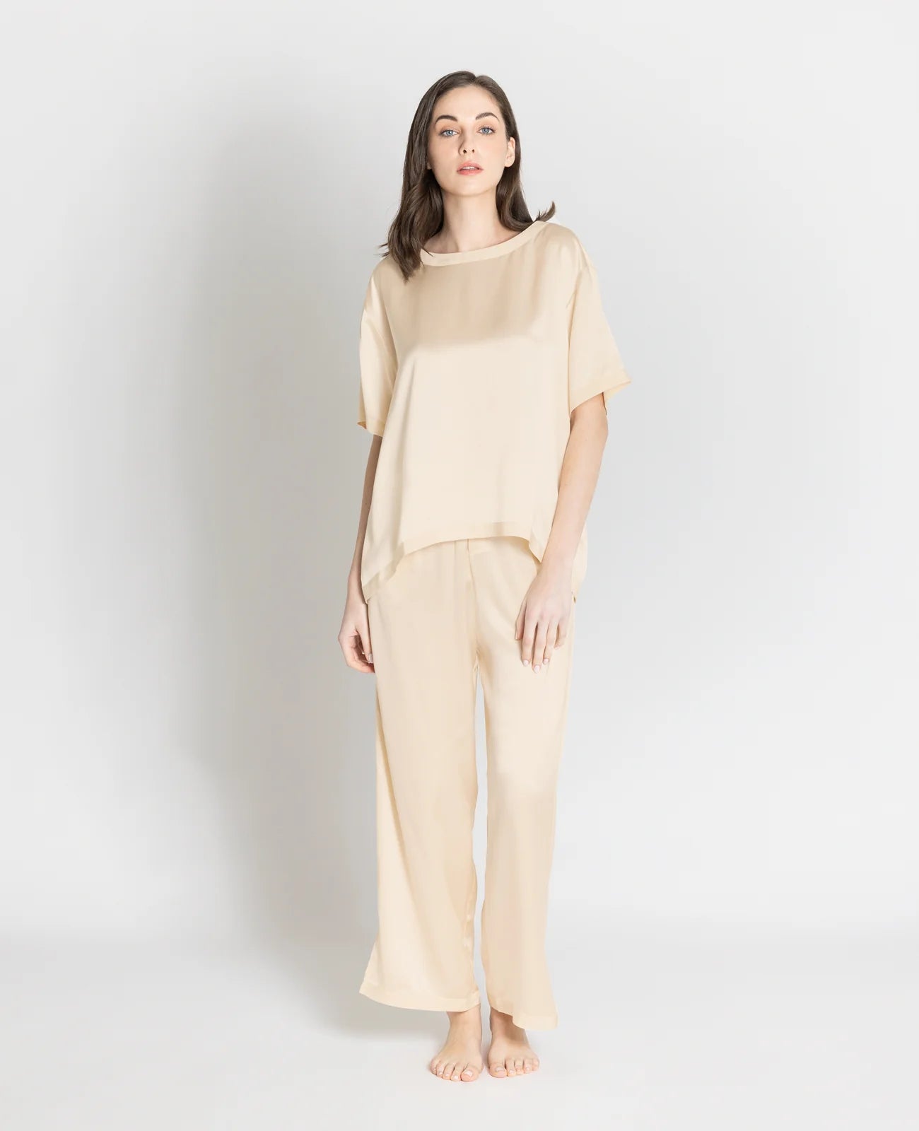 Silk Pyjamas Oversized Tee
