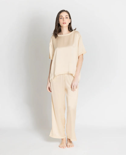 Silk Pyjamas Oversized Tee