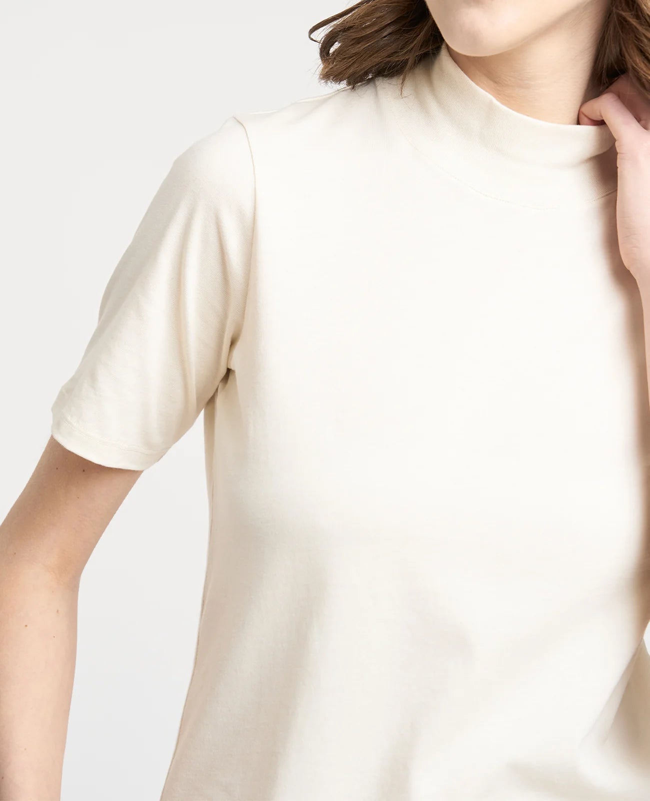 Supima High Neck Tee