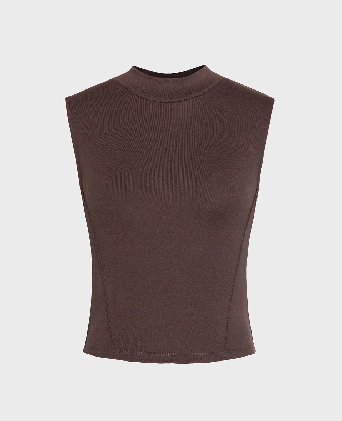 Supima Mock Neck Ribbed Tank