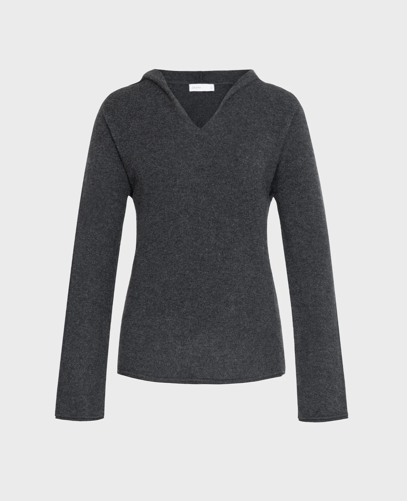Cashmere V-Neck Hoodie