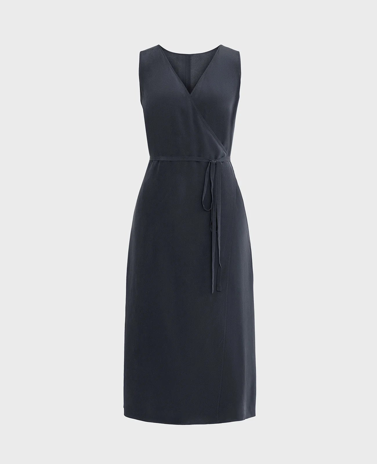 Silk Wrap Tank Dress