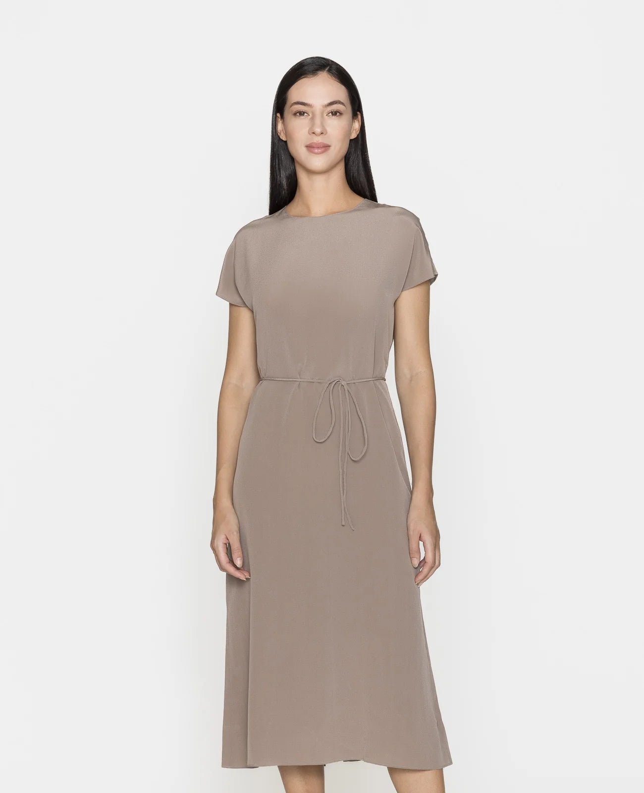 Silk Drawstrings Dress