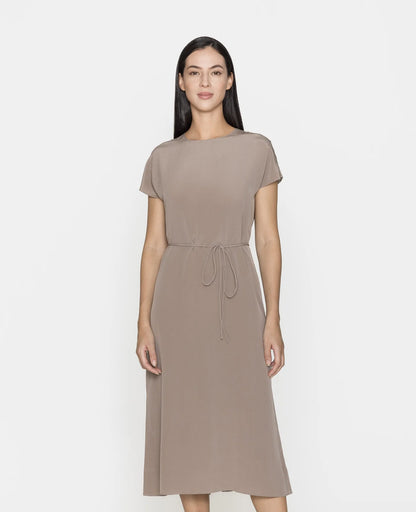Silk Drawstrings Dress