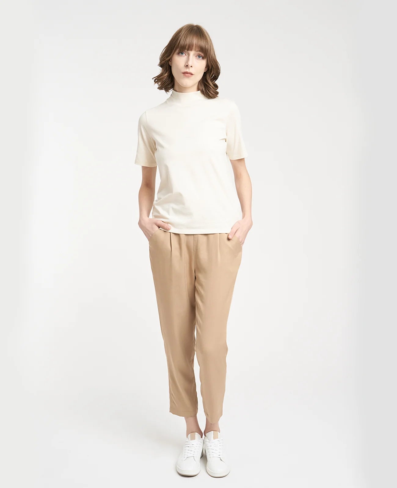 Supima High Neck Tee