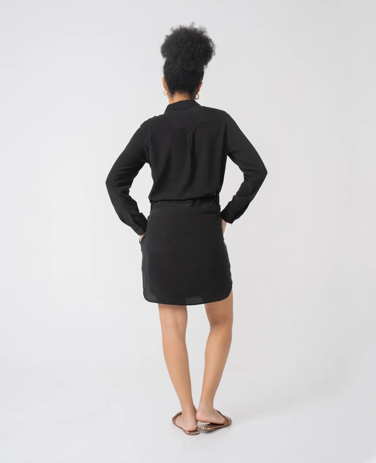 Silk Shirt Dress