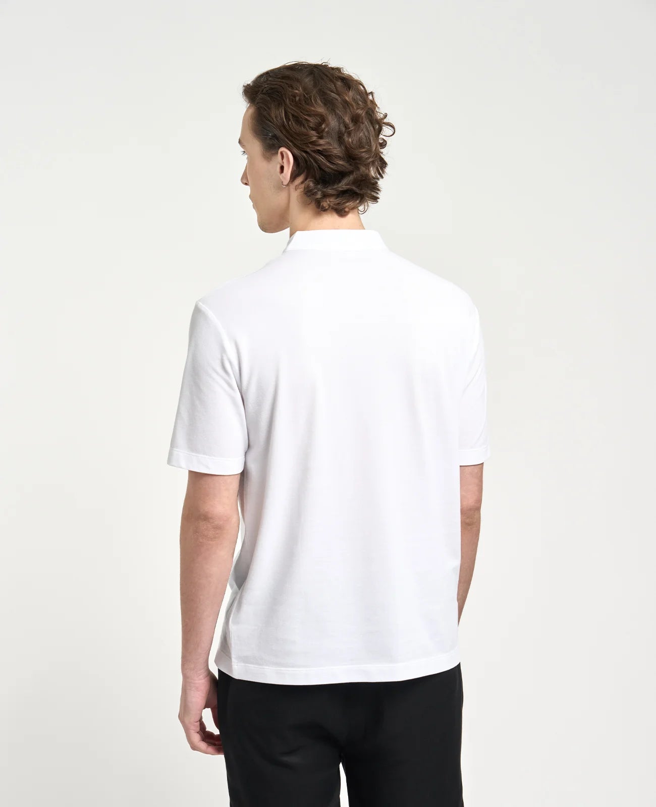 Supima Pique Band Collar Polo