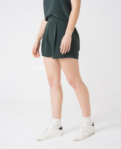 Silk Flat Front Short
