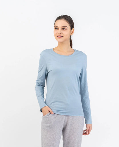 Organic Pima Cotton Long Sleeve Crew Neck Tee