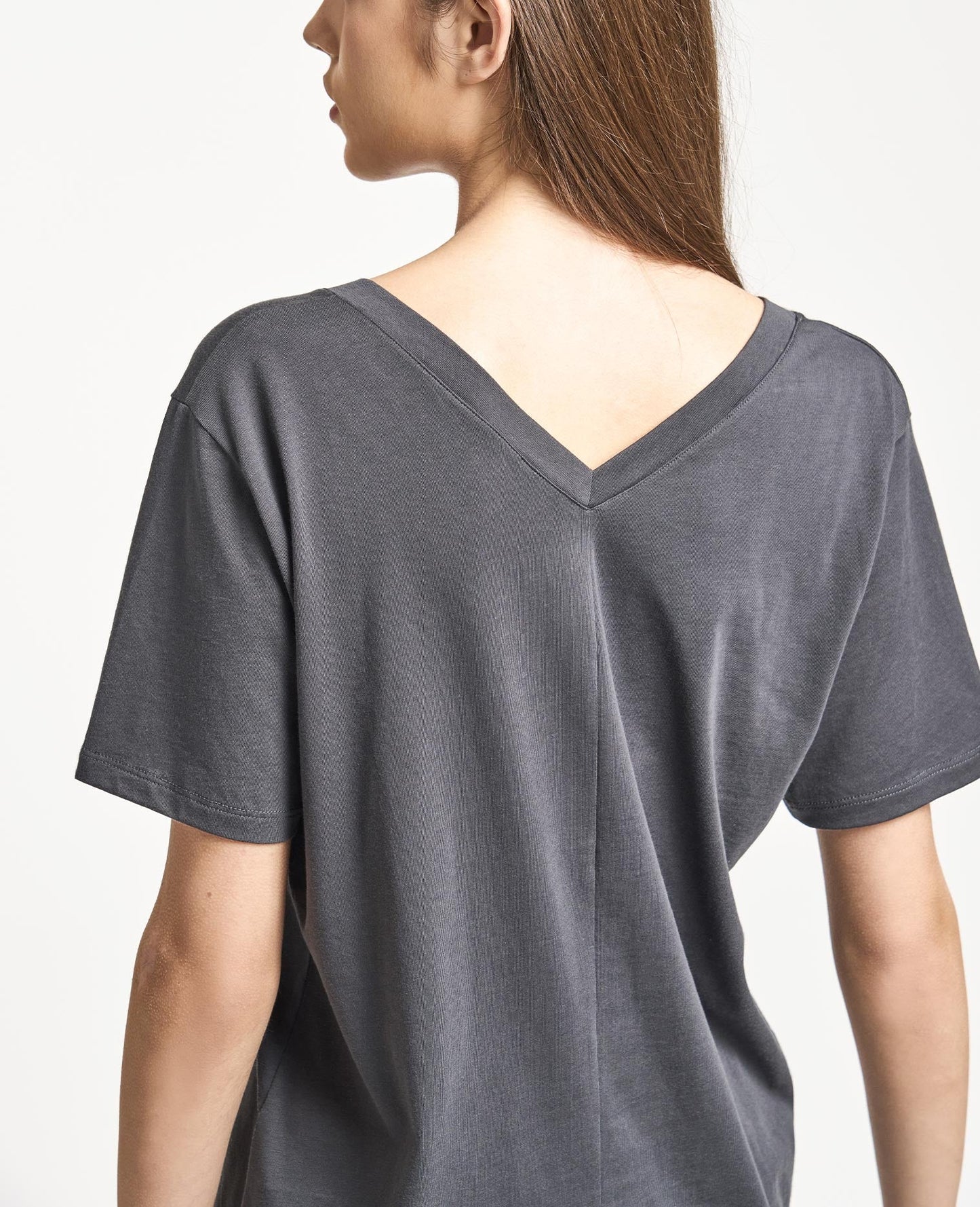 Supima Double V Neck Tee