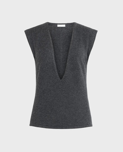 Cashmere Deep V-Neck Vest