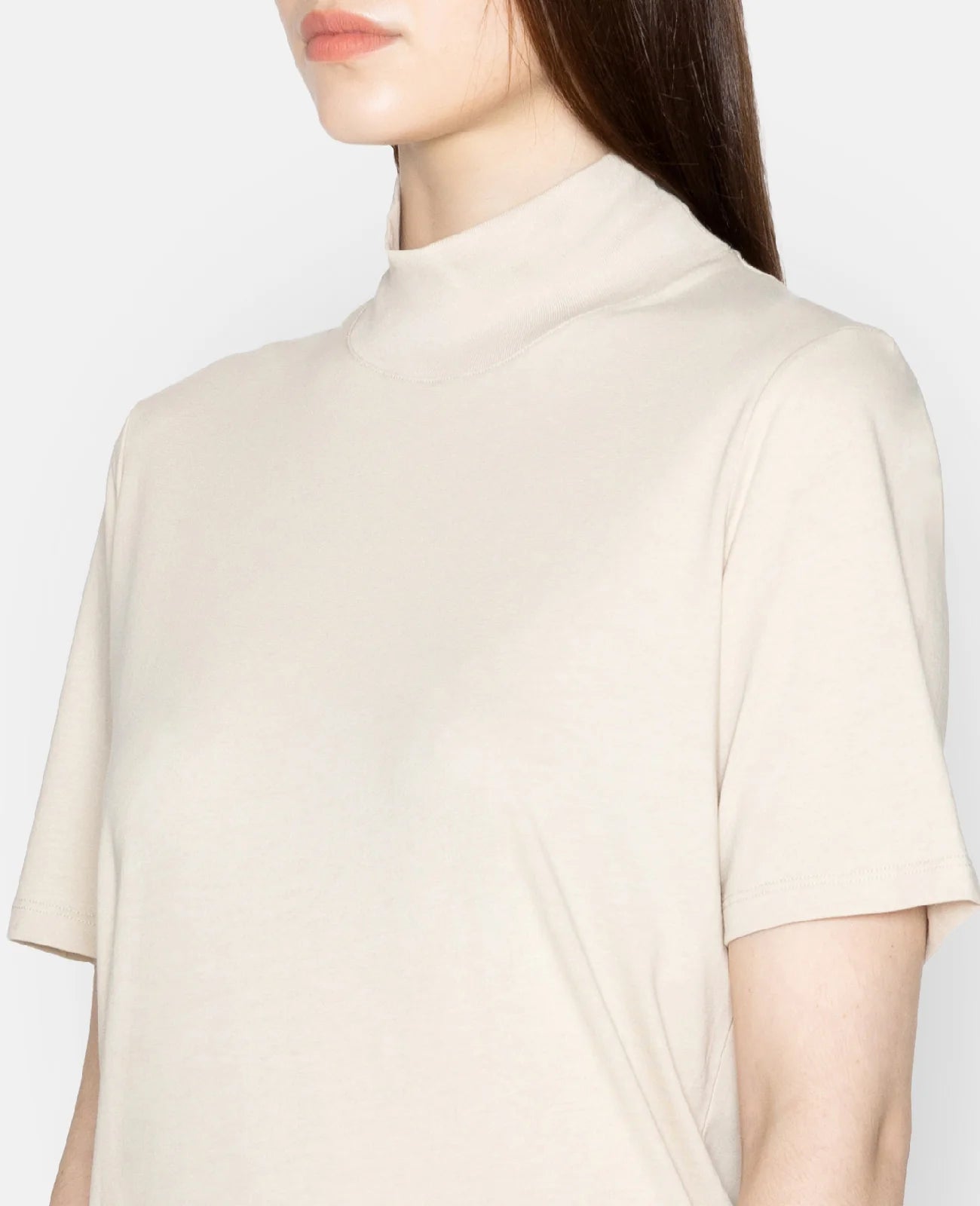 Supima High Neck Tee