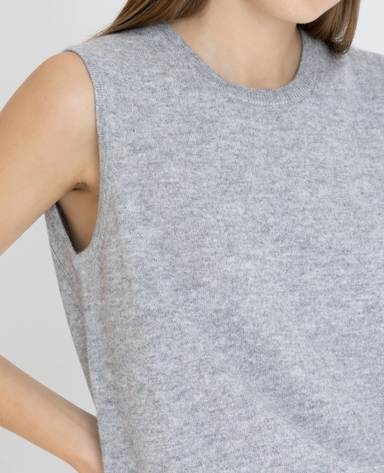 Cashmere Crew Neck Vest