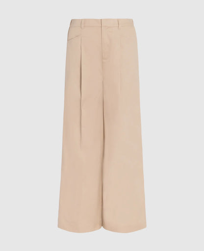 Supima Mid-rise Wide Leg Pants