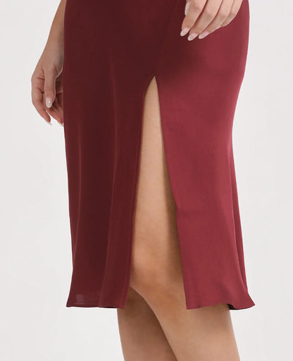 Silk Open Back Slip dress