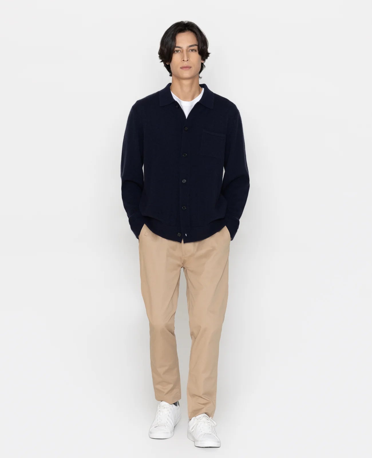 Cashmere Collar Cardigan