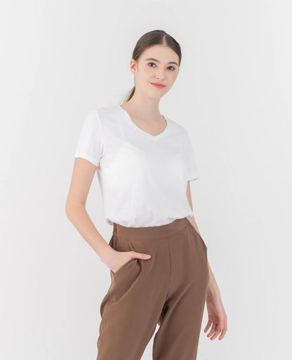 Organic Pima Cotton V-Neck Tee