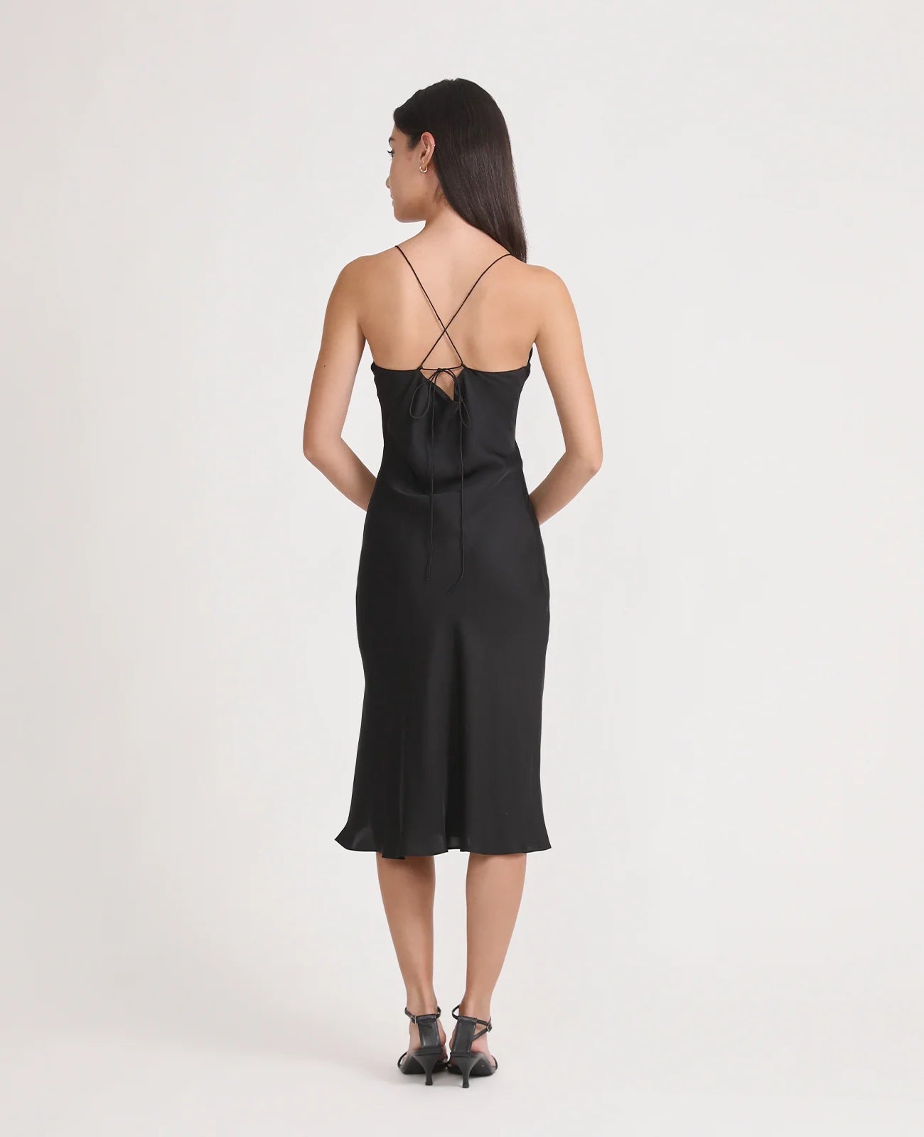 Silk Open Back Slip dress