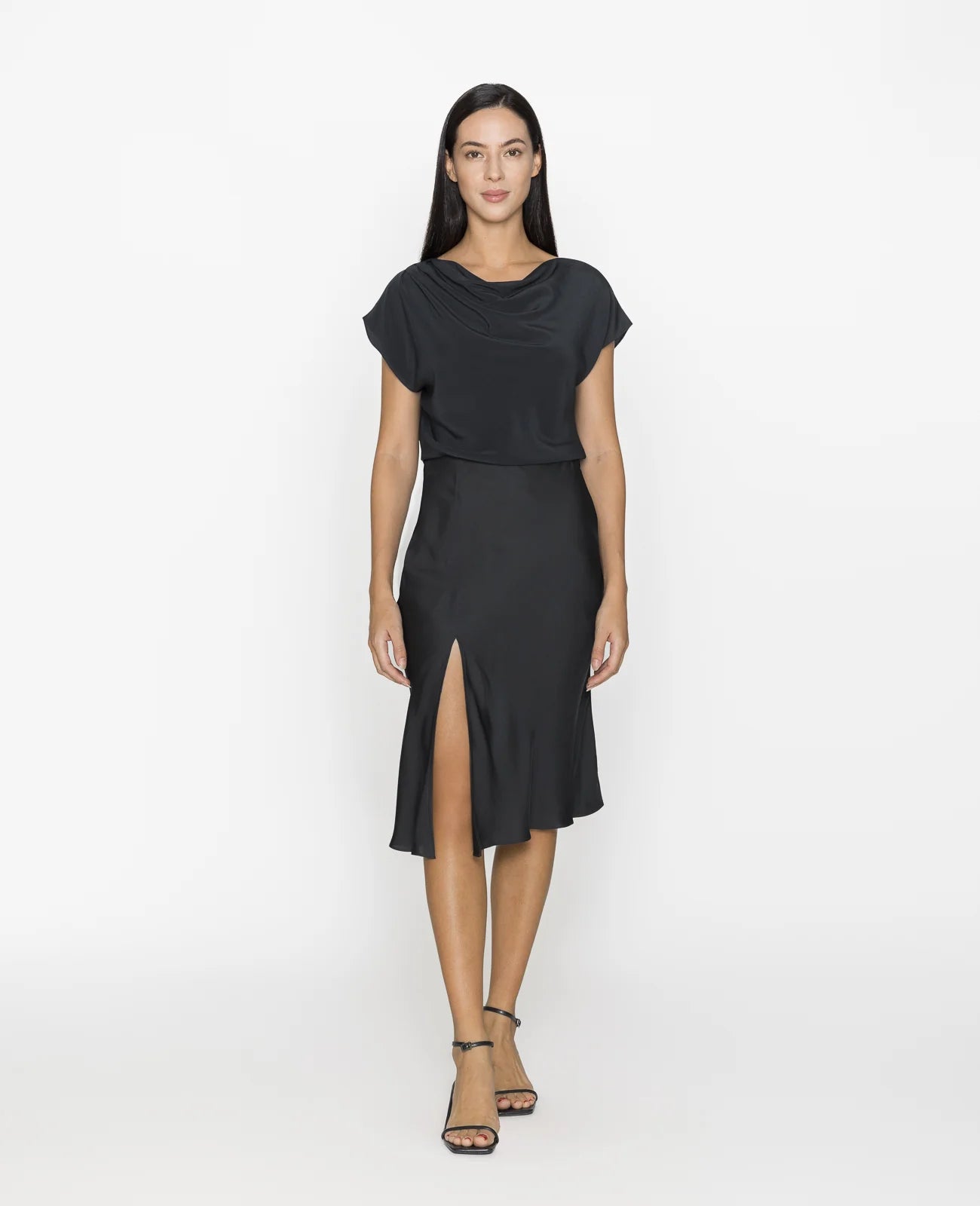 Silk Draped Neck Tee
