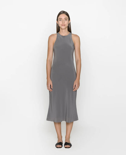 Silk Halter Tank Dress