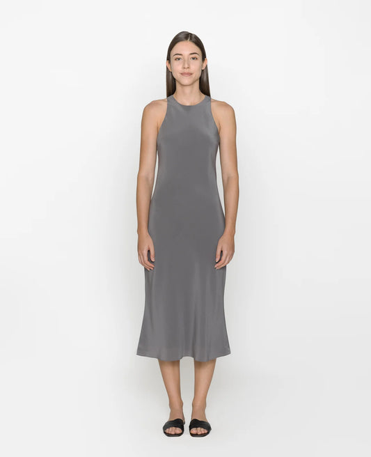 Silk Halter Tank Dress