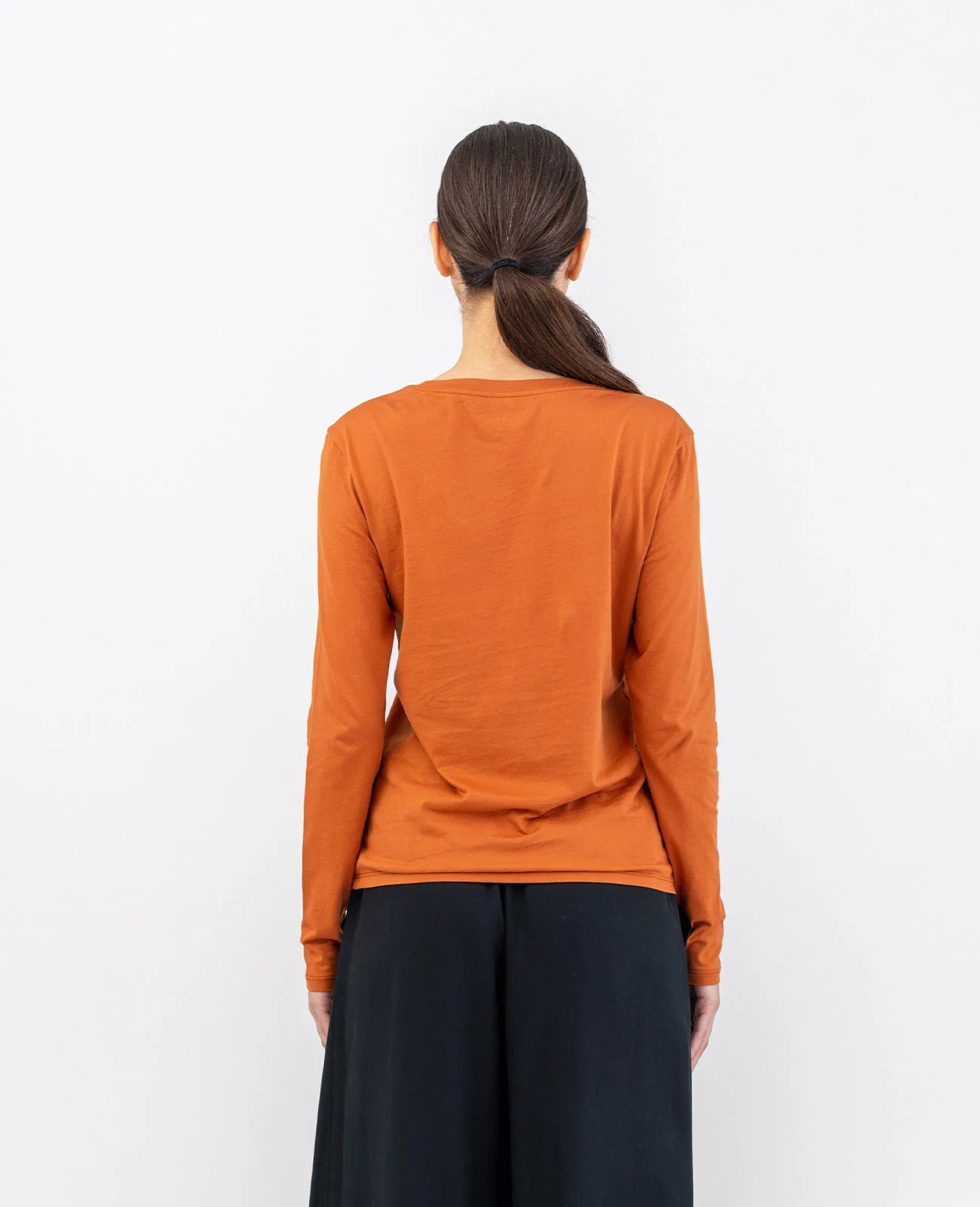 Organic Pima Cotton Long Sleeve Crew Neck Tee