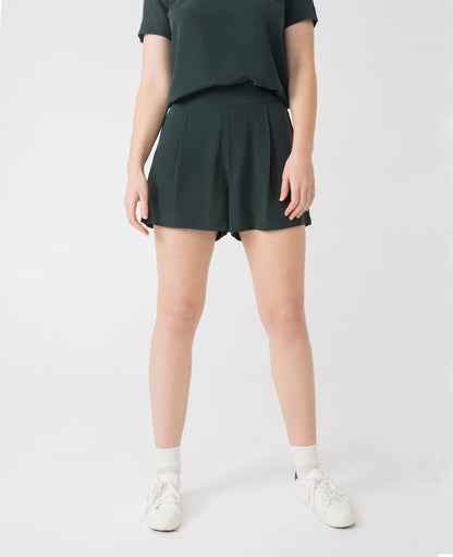 Silk Flat Front Short