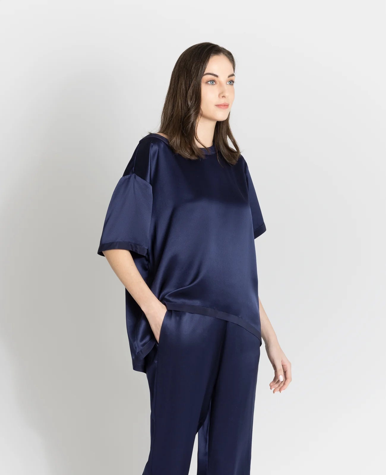 Silk Pyjamas Oversized Tee